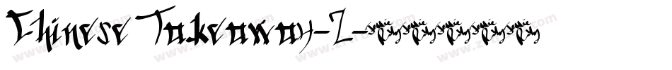Chinese Takeaway-2字体转换